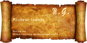 Michna Gunda névjegykártya